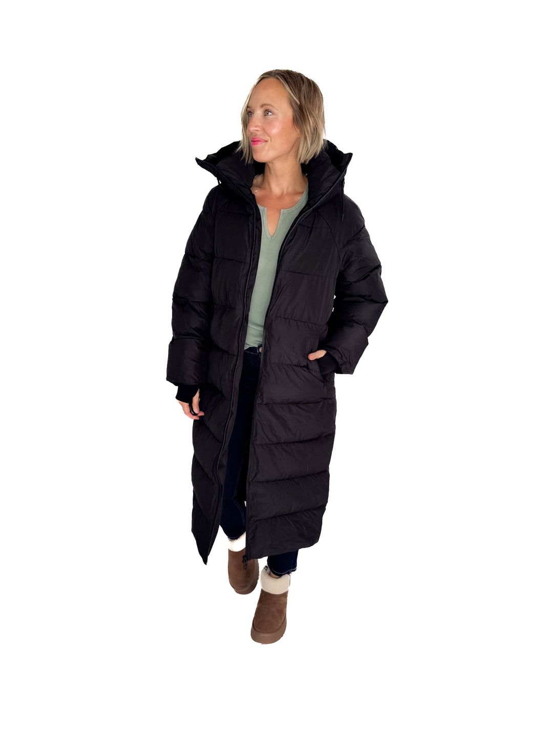 VERO MODA Elanor Water Repllent Long Coat- BLACK