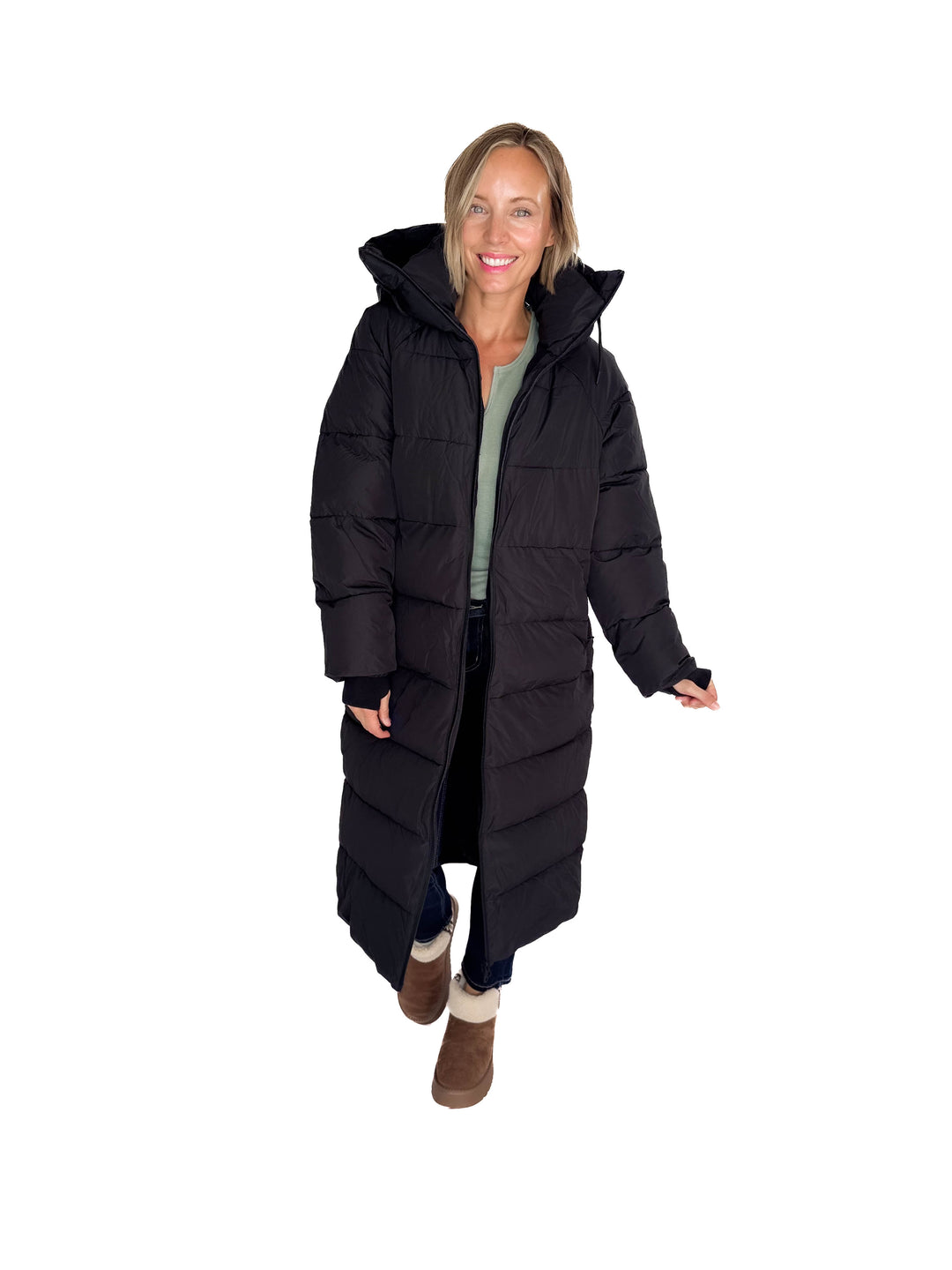VERO MODA Elanor Water Repllent Long Coat- BLACK