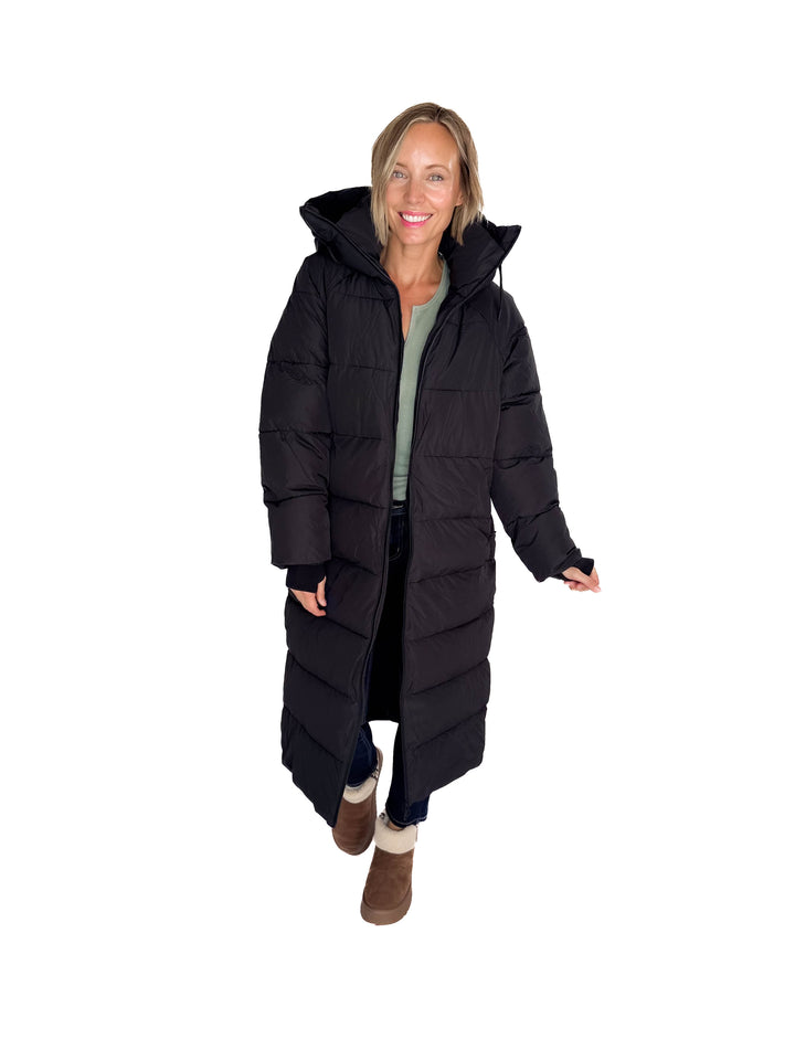 VERO MODA Elanor Water Repllent Long Coat- BLACK