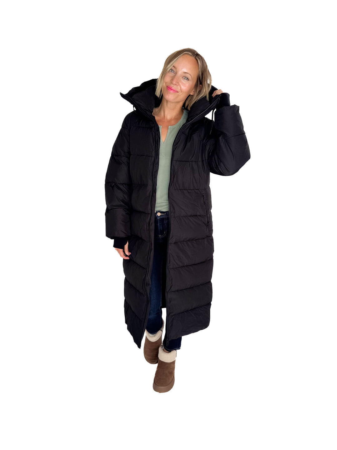 VERO MODA Elanor Water Repllent Long Coat- BLACK