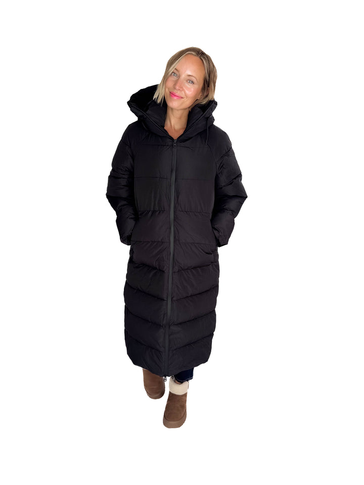 VERO MODA Elanor Water Repllent Long Coat- BLACK