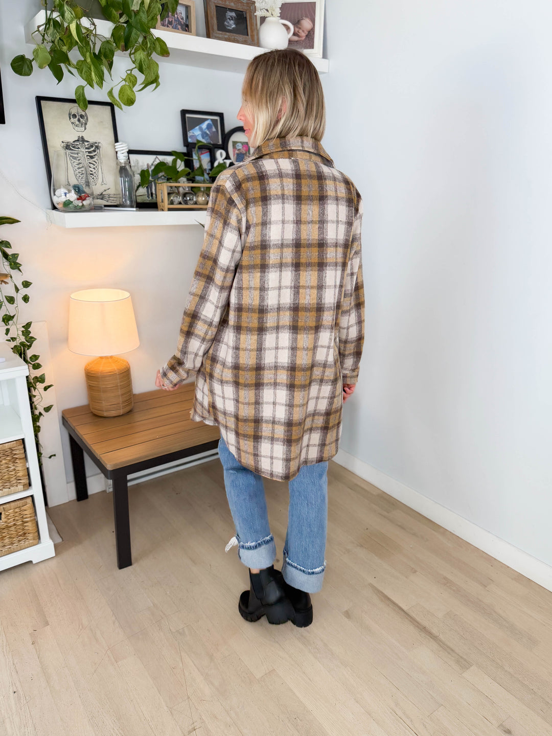 Renfrew Plaid Shacket- MOCHA