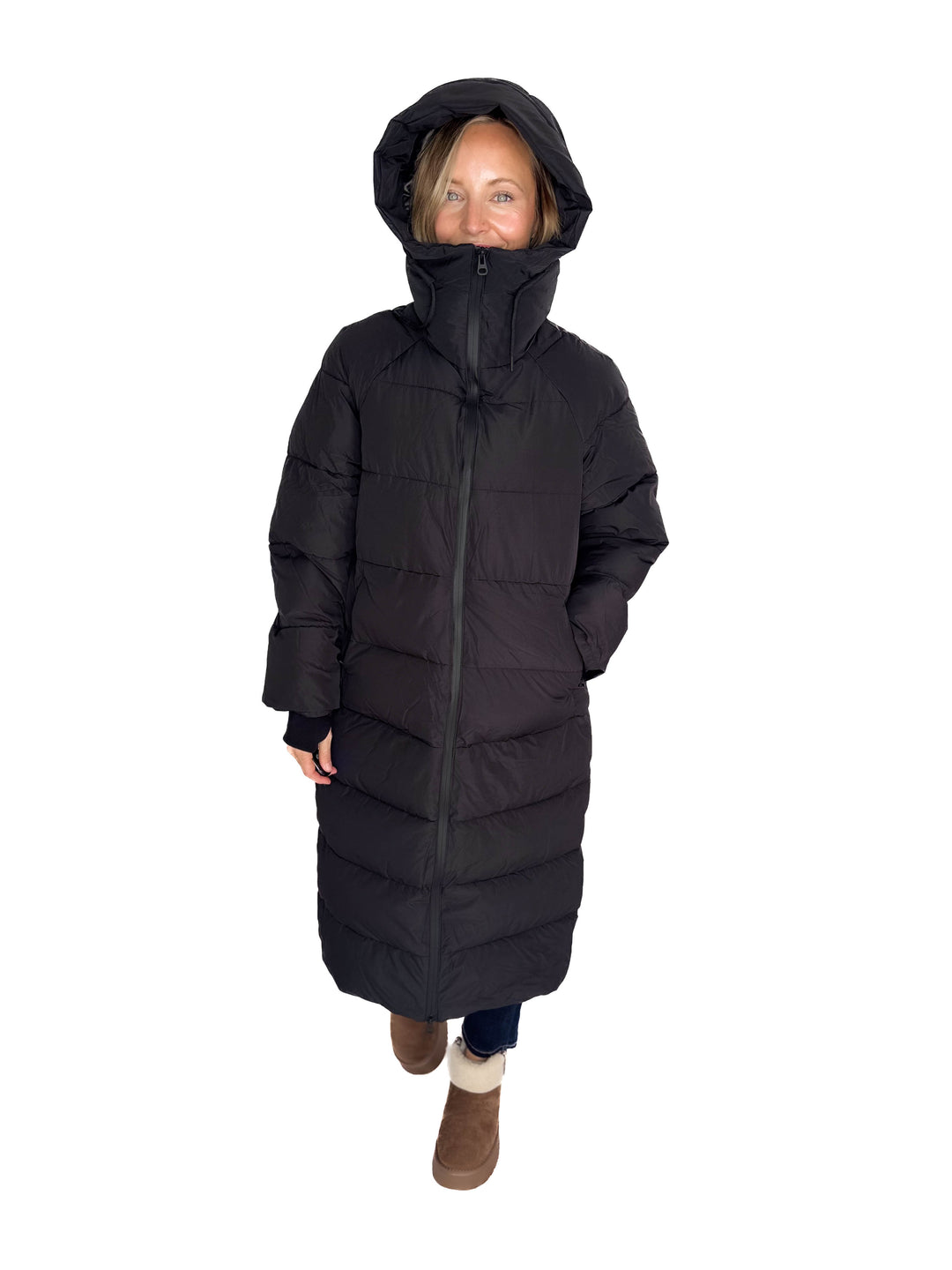 VERO MODA Elanor Water Repllent Long Coat- BLACK