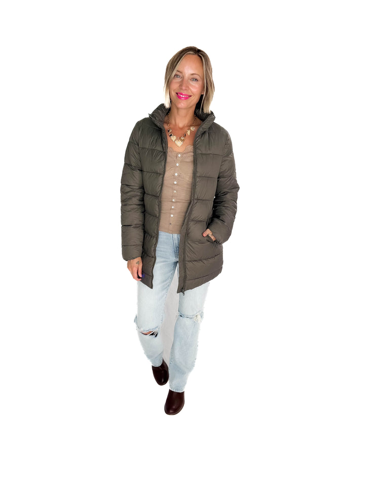 Alicia Wind Breaker Jacket- OLIVE