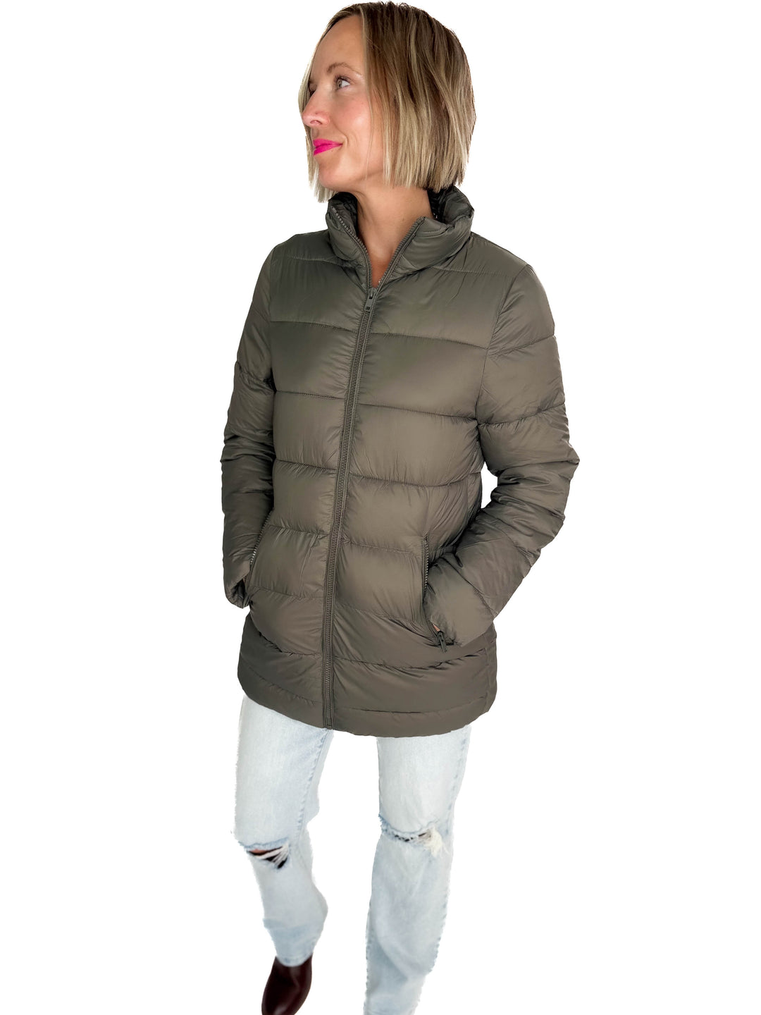 Alicia Wind Breaker Jacket- OLIVE