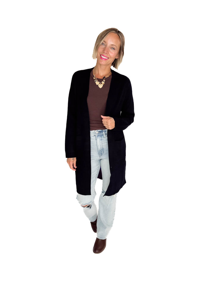 VERO MODA Saba Pocket Coatigan- BLACK