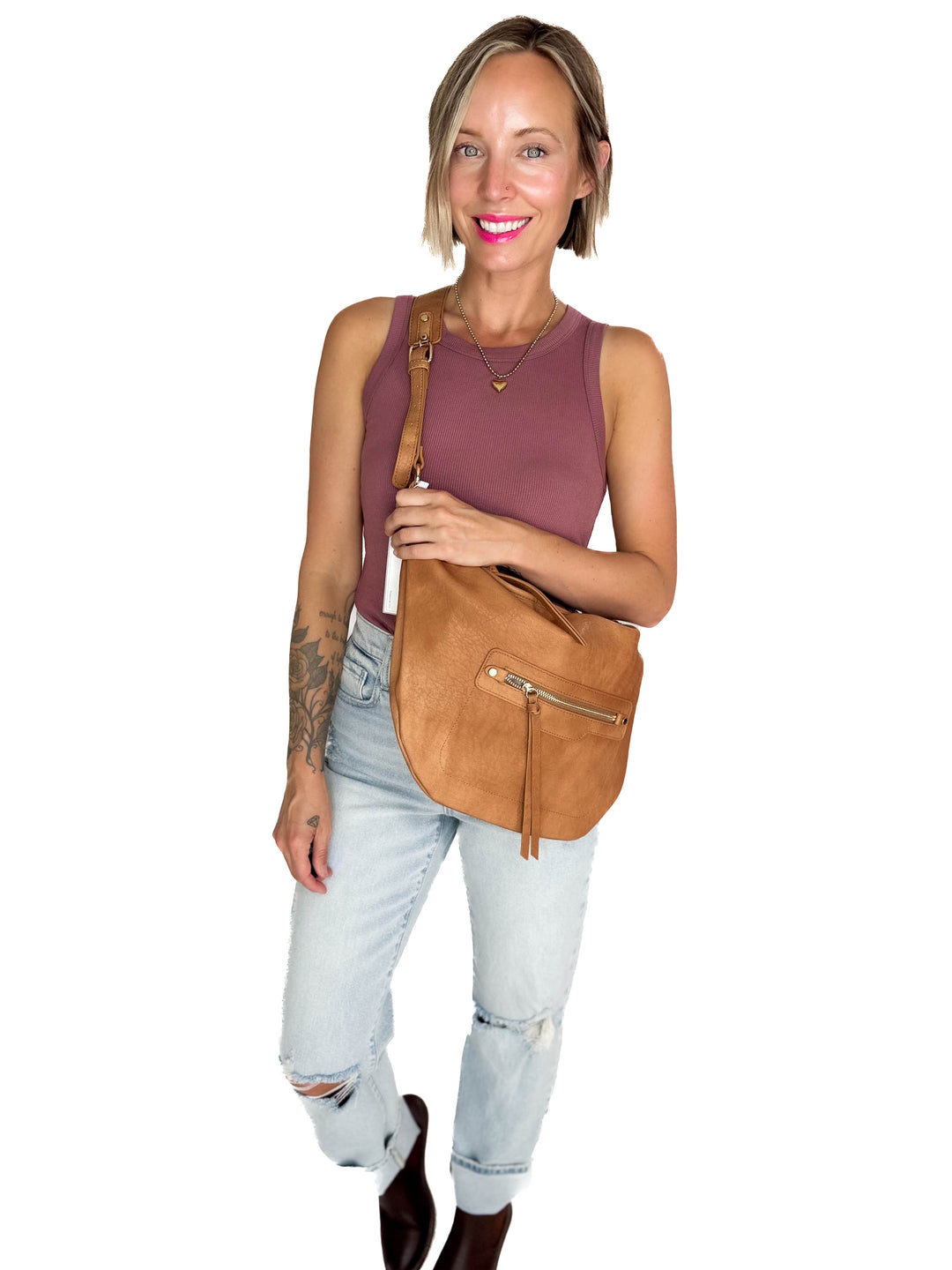 Leigh Crossbody Bag- CARAMEL