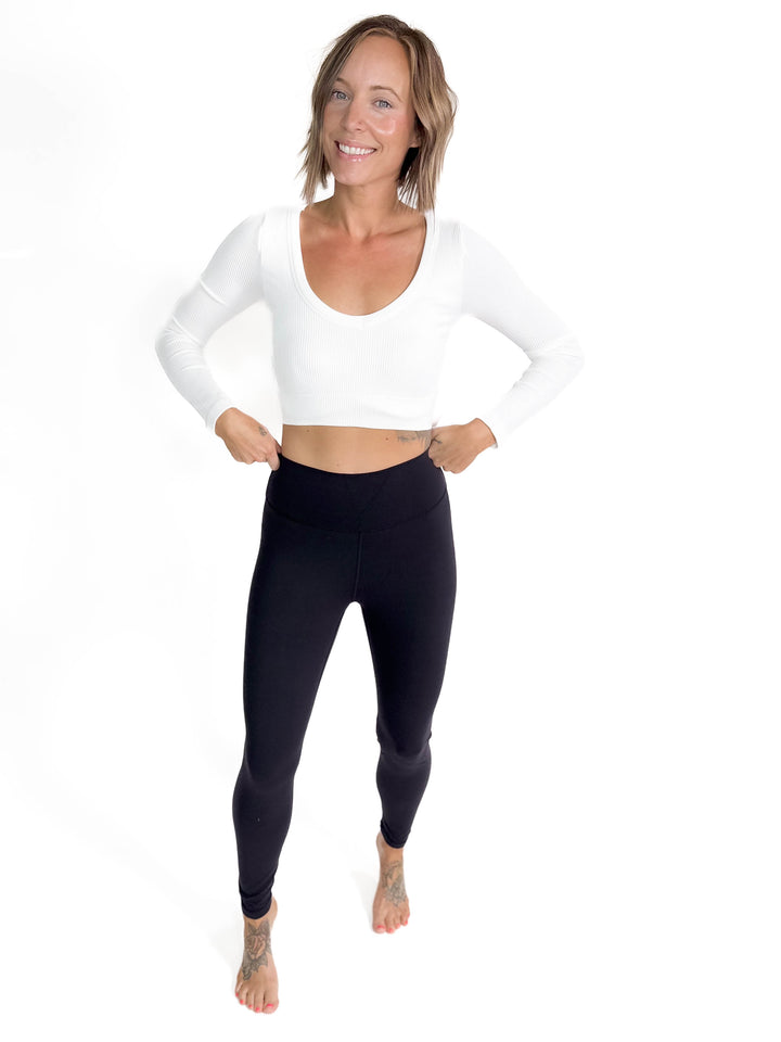 MONO B Tatum High Waist Legging- BLACK-FINAL SALE