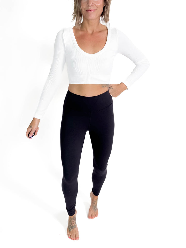 MONO B Tatum High Waist Legging- BLACK-FINAL SALE