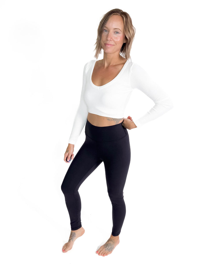 MONO B Tatum High Waist Legging- BLACK-FINAL SALE