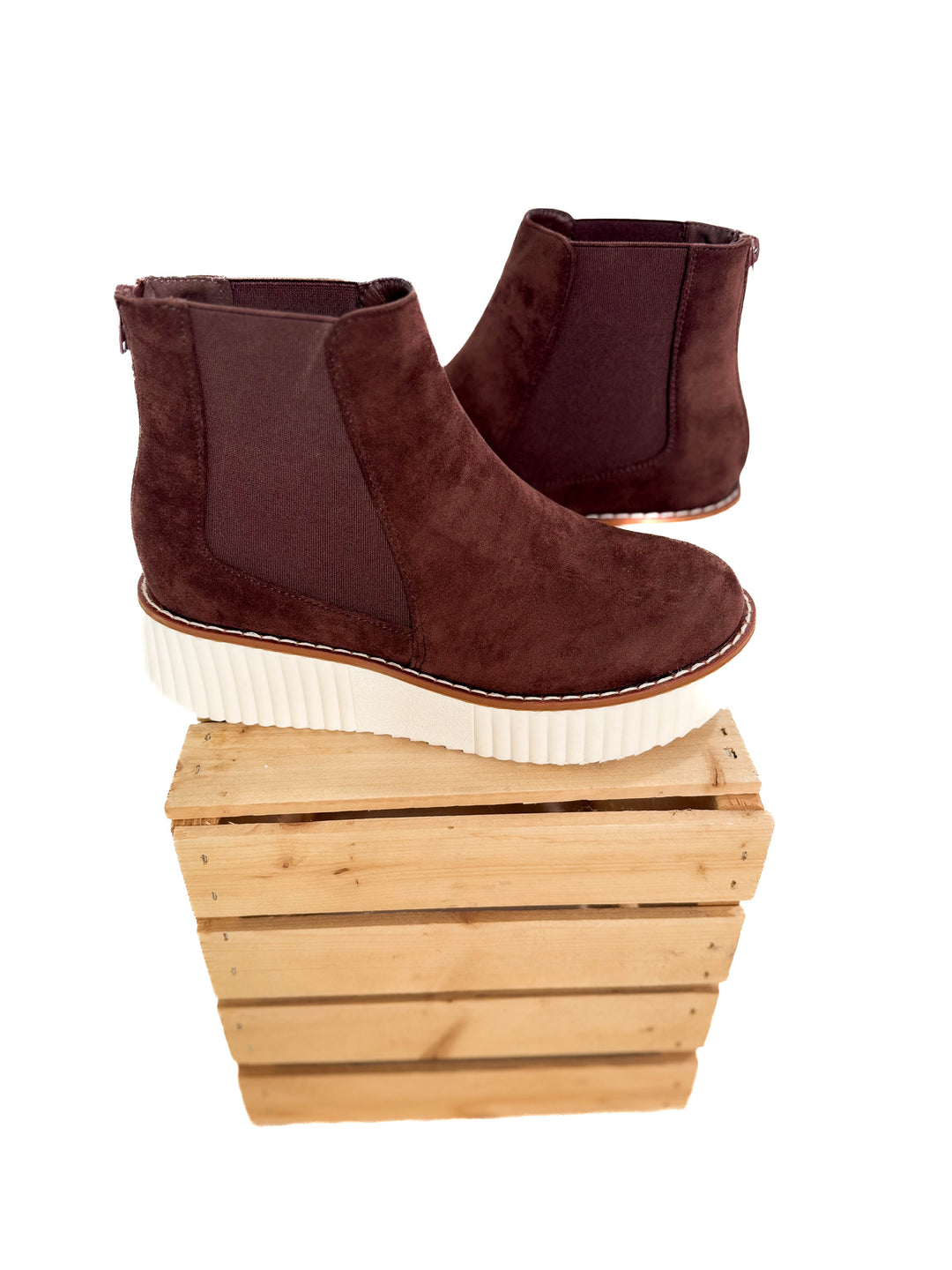 Bronco Wedge Boot- BROWN