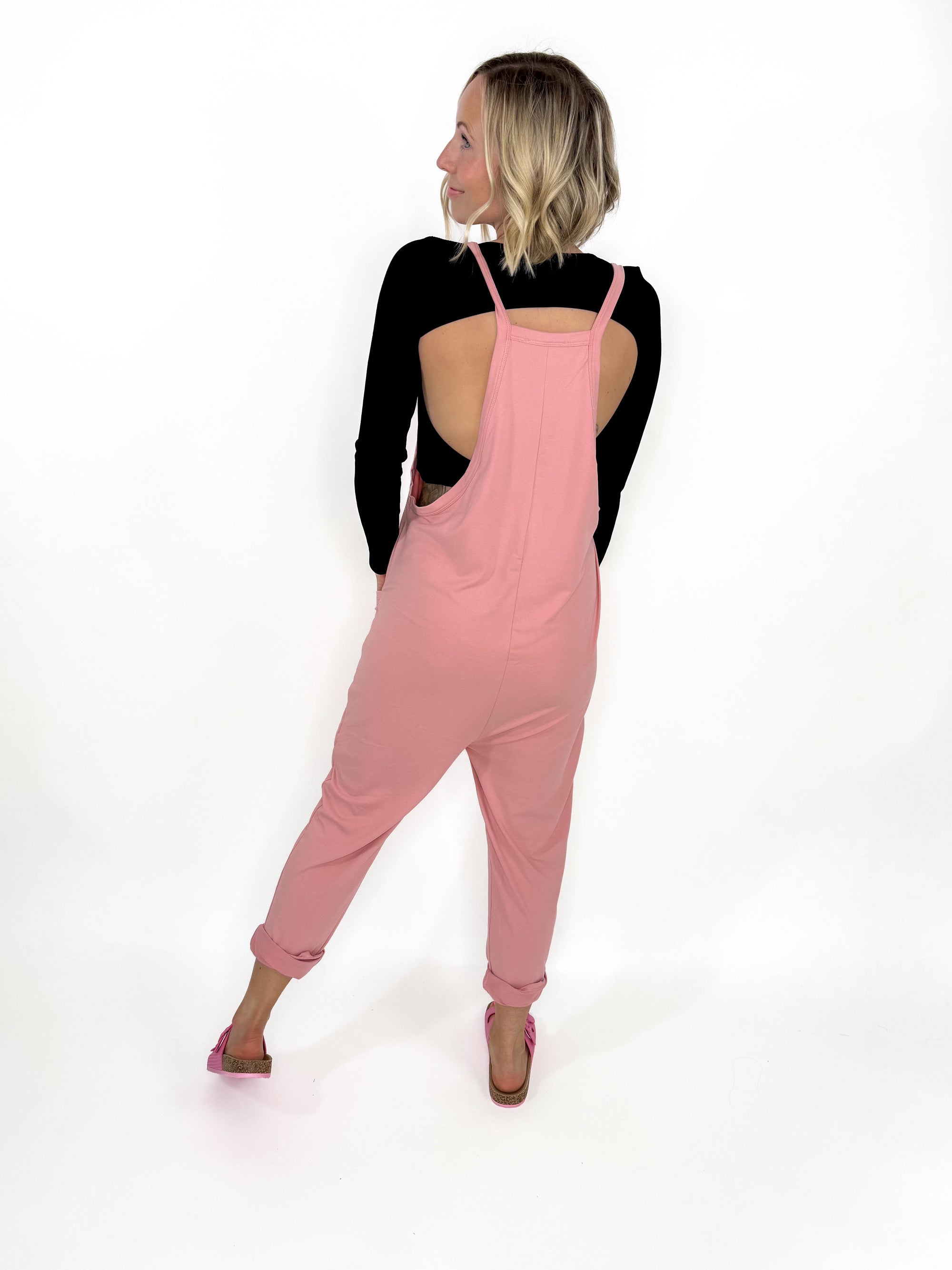 Anything But Basic Jumpsuit- ROSE