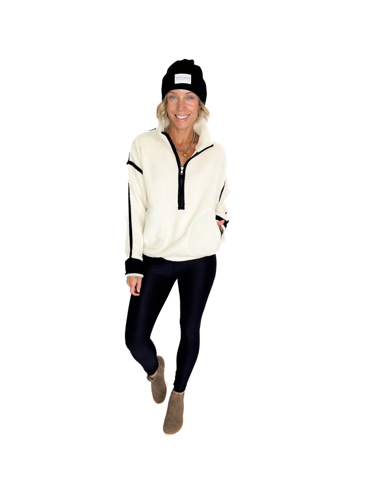 RD STYLE Moa 1/2 Zip Fleece- STONE
