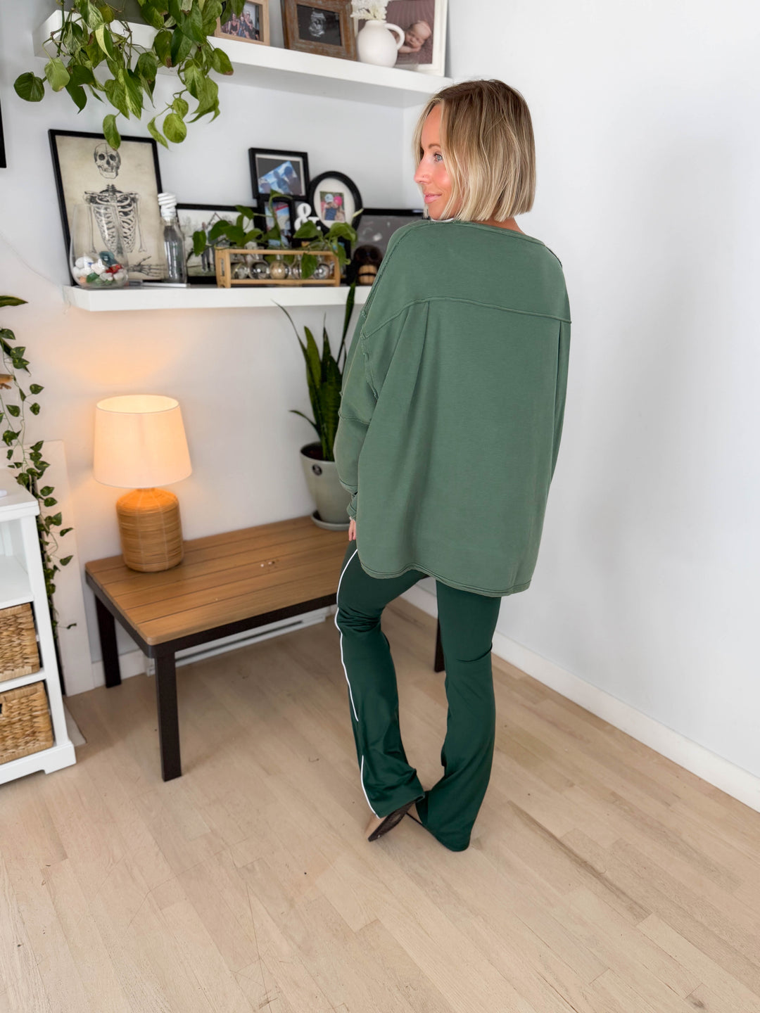 Mono B Jacey Classic Cotton Pullover- SYCAMORE
