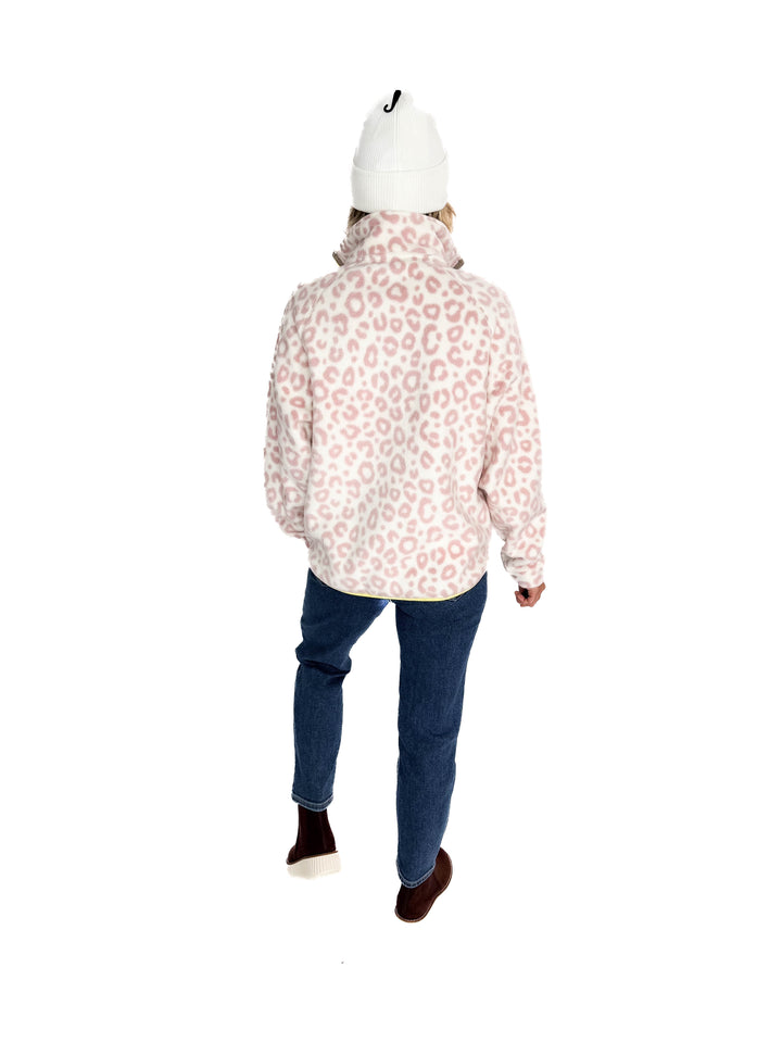 Dawn Full Zip Fleece Jacket- ROSE LEOPARD