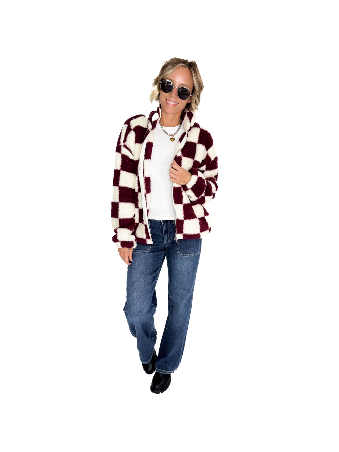 NOISY MAY Luca Soft Fleece- WINDSOR WINE