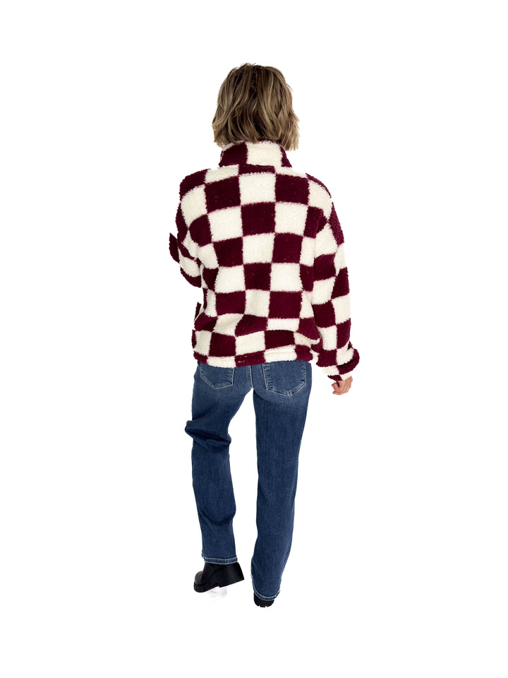 NOISY MAY Luca Soft Fleece- WINDSOR WINE