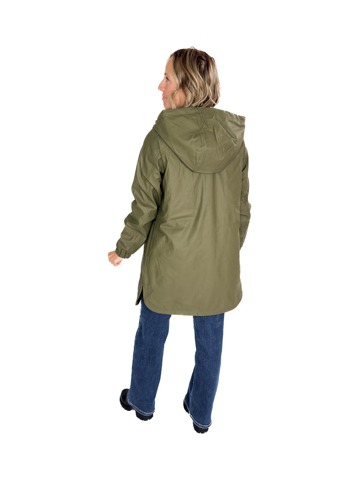 VERO MODA Asta Teddy Hooded Rain Coat- GRAPE LEAF