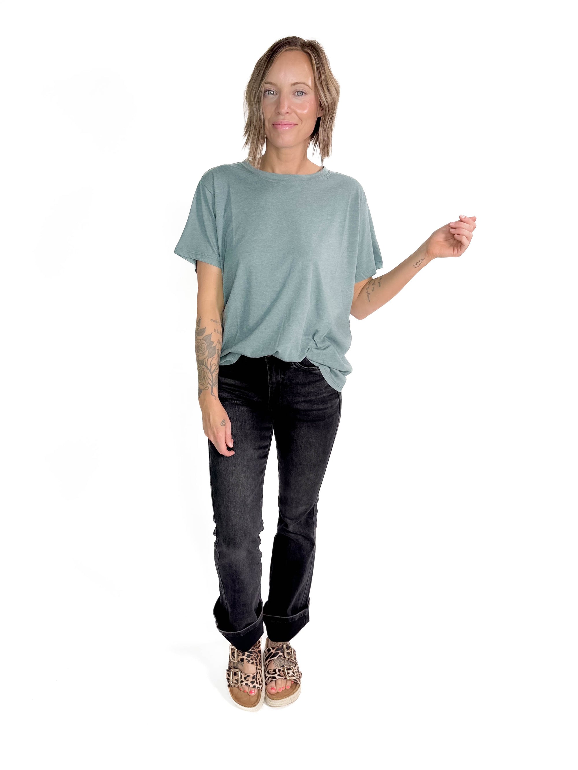 Classic Cotton Boyfriend T-Shirt- ASH JADE