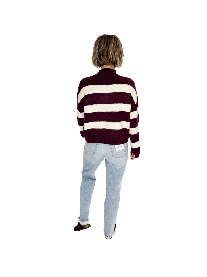 VERO MODA Inez High-neck Sweater- WINE TASTING