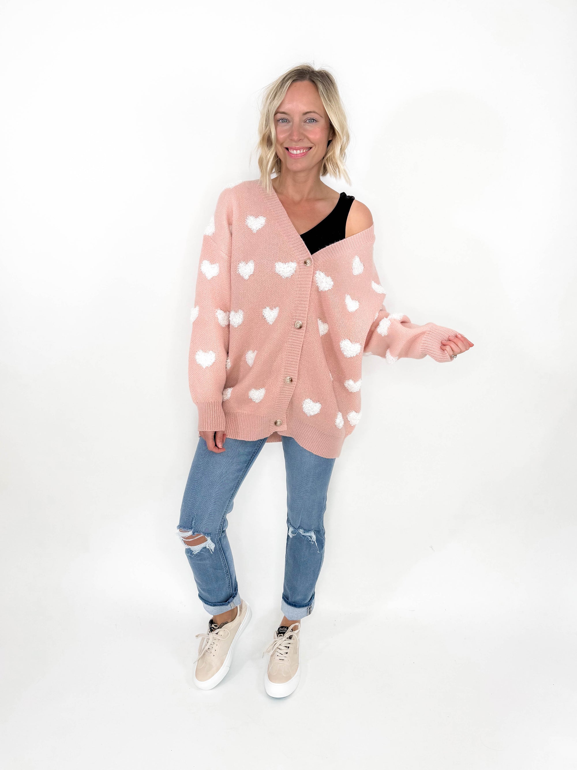 All Over Hearts Cardigan