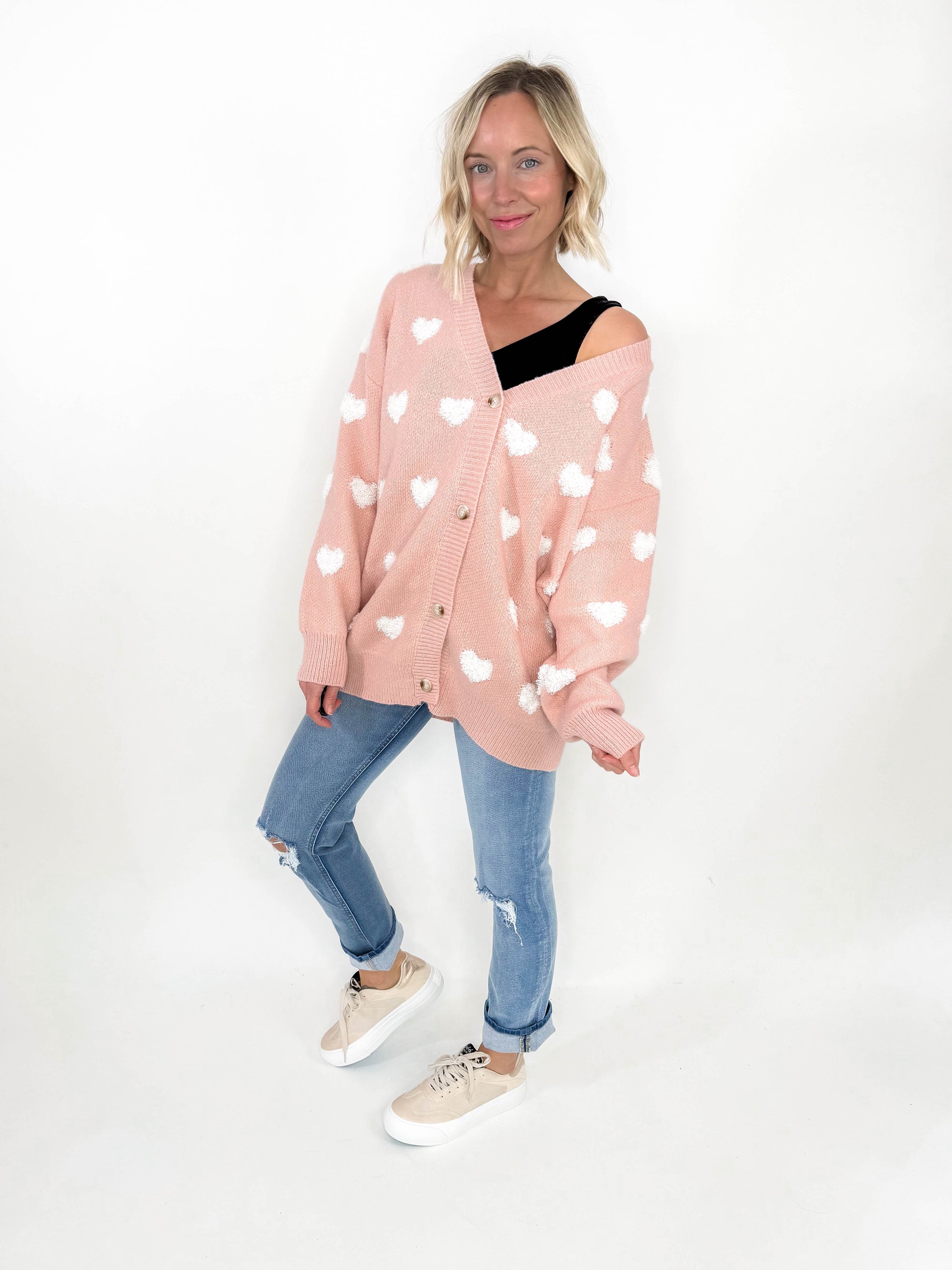 All Over Hearts Cardigan