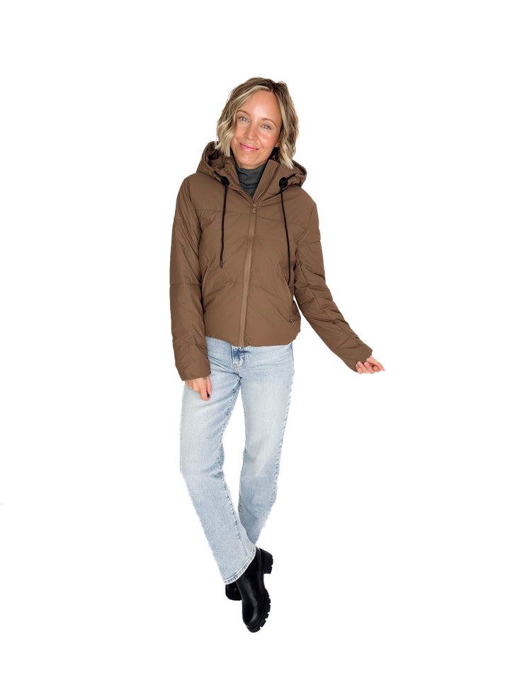 Johnstone Coated Jacket- CHOCOLATE