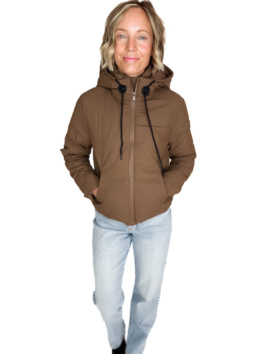 Johnstone Coated Jacket- CHOCOLATE