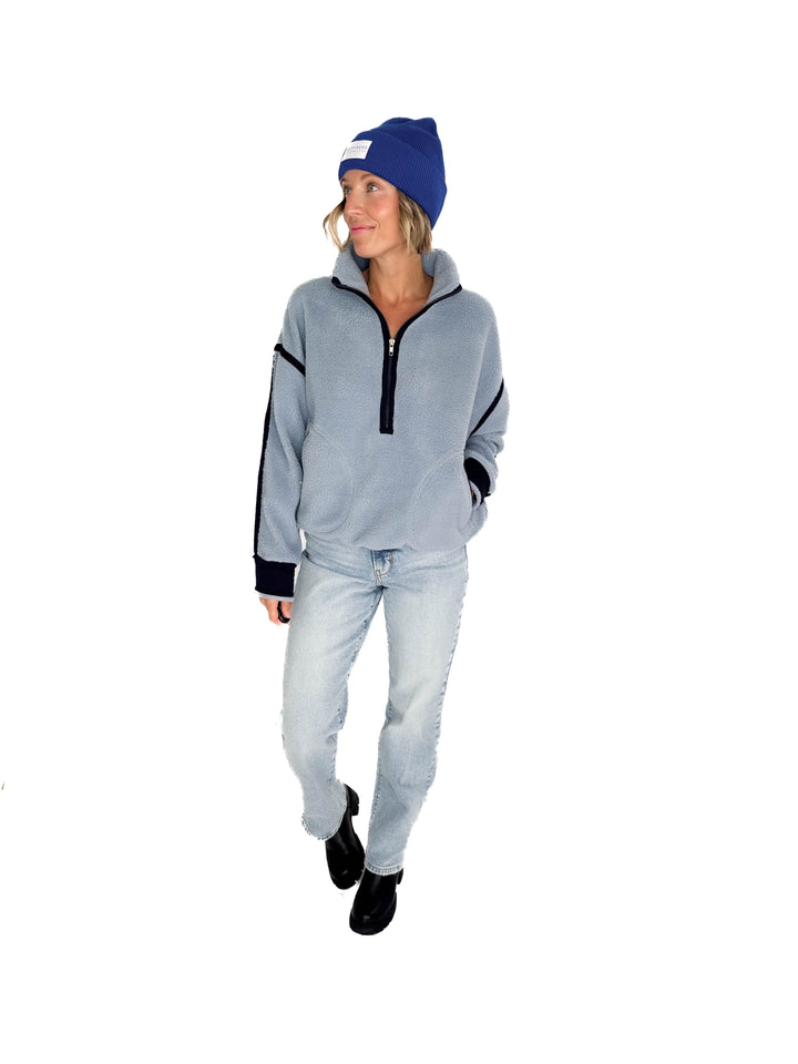 RD STYLE Moa 1/2 Zip Fleece- SKY