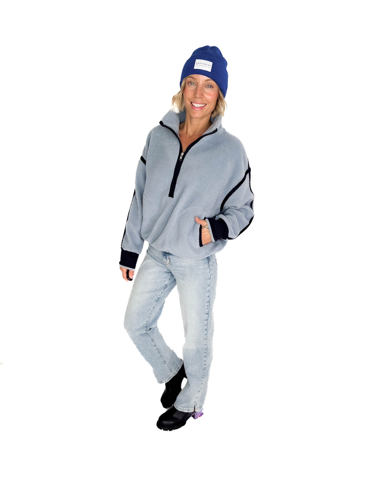 RD STYLE Moa 1/2 Zip Fleece- SKY