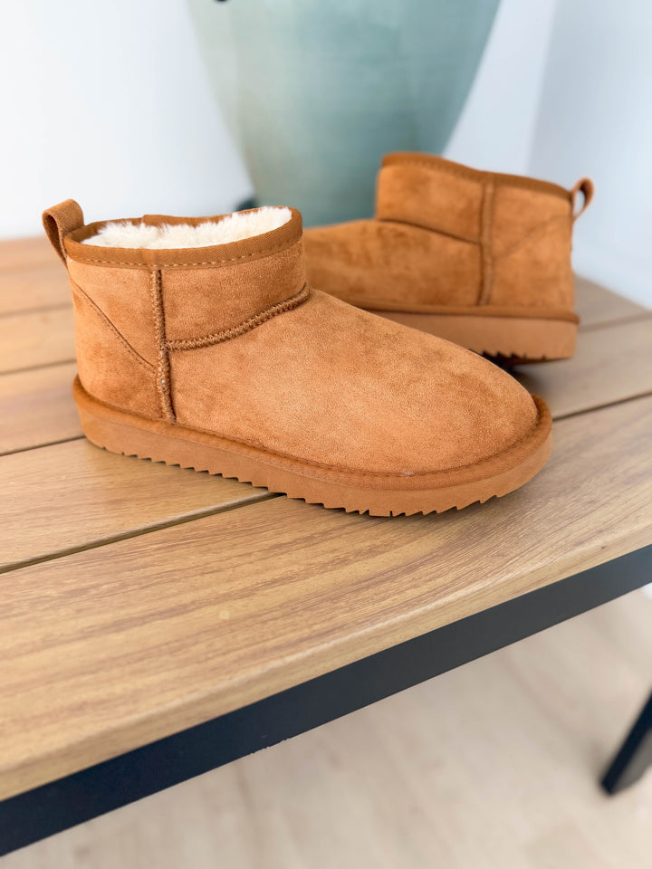 Teagan Faux Fur Boot- TAN