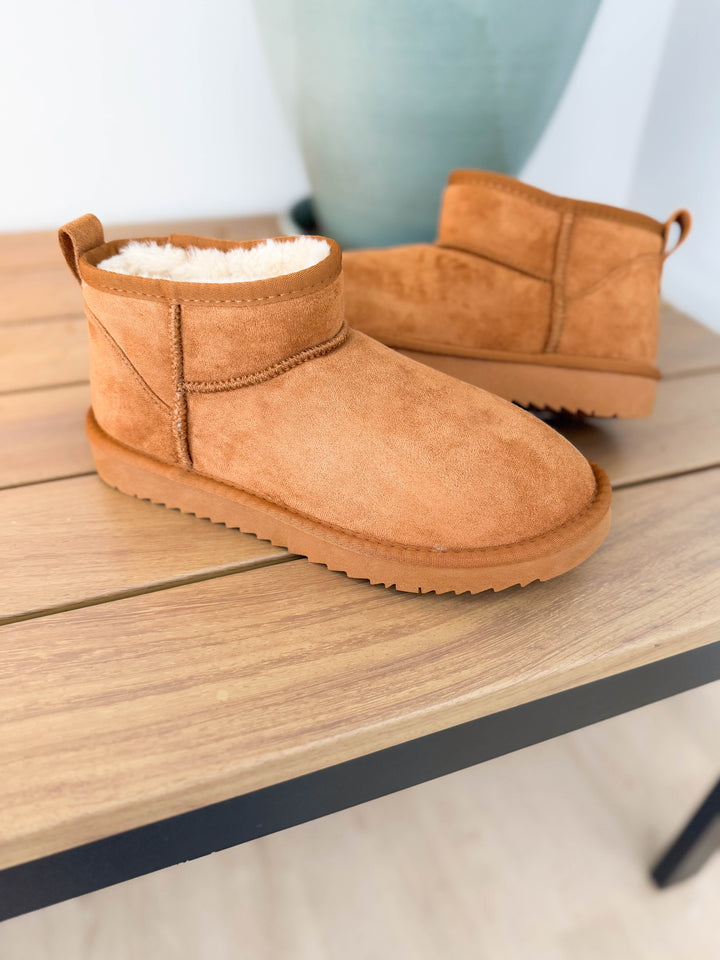 Teagan Faux Fur Boot- TAN