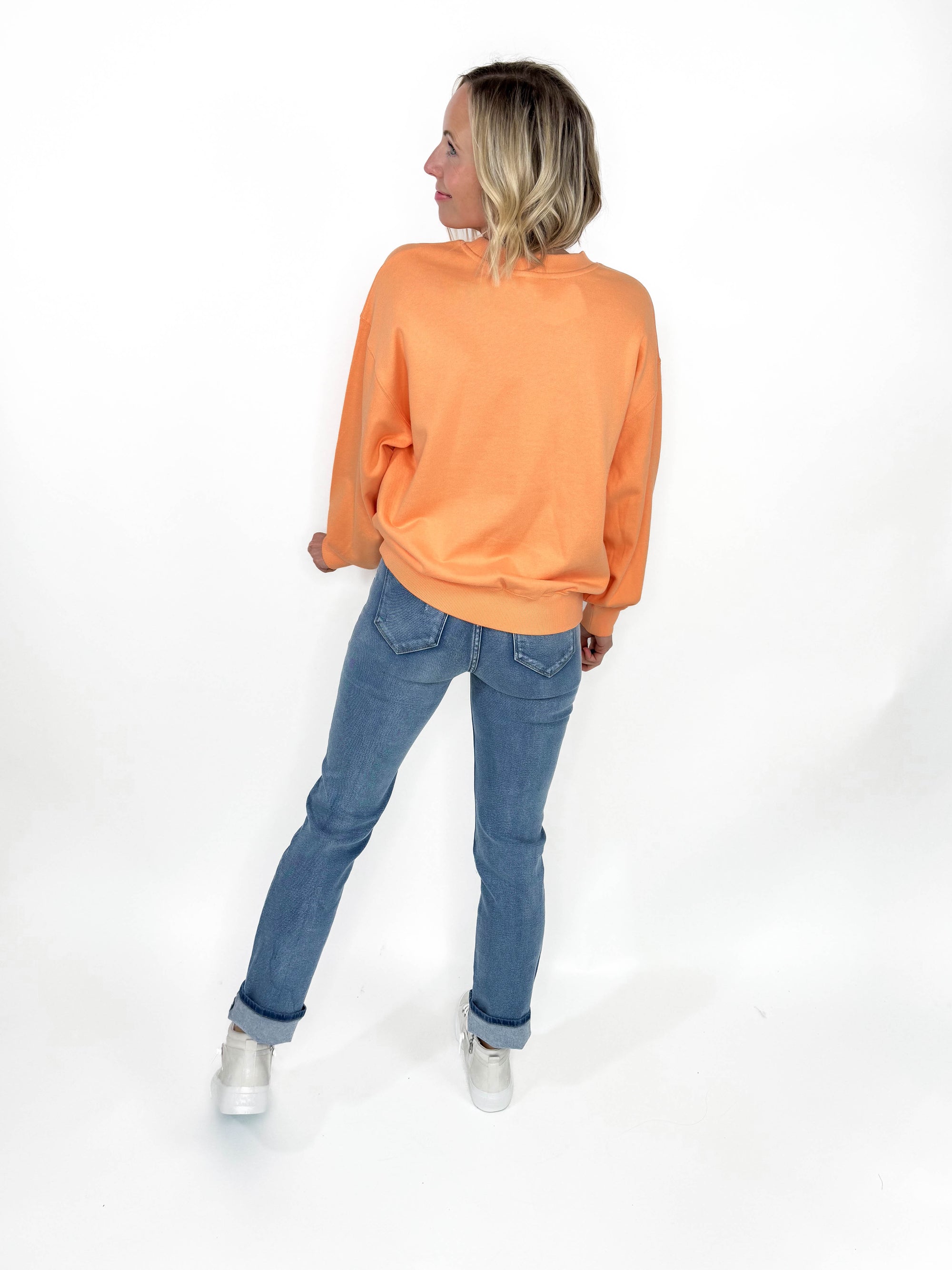Mama Premium Graphic Sweatshirt- TANGERINE