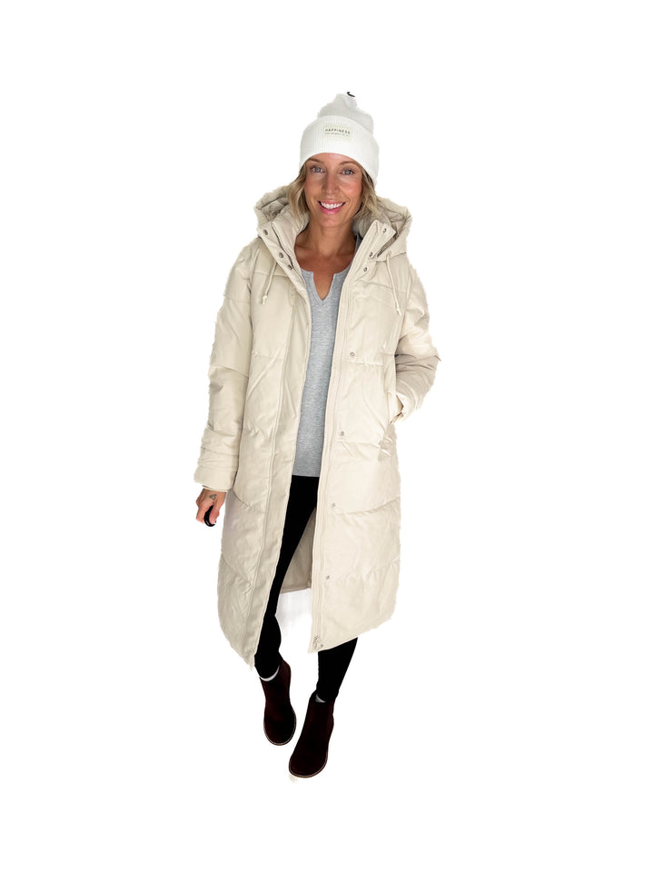 VERO MODA Cedar 2-in-1 Puffer Coat/Vest- OATMEAL