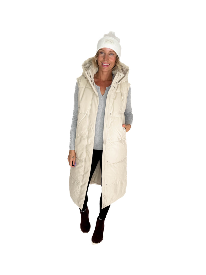 VERO MODA Cedar 2-in-1 Puffer Coat/Vest- OATMEAL