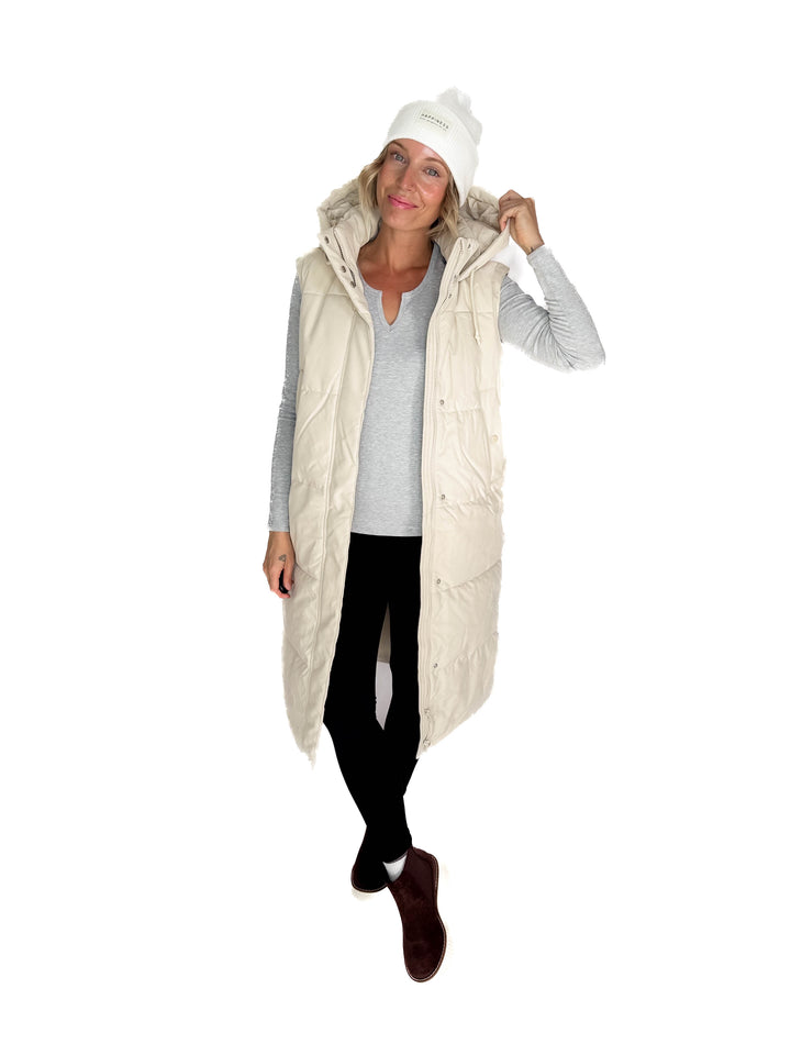 VERO MODA Cedar 2-in-1 Puffer Coat/Vest- OATMEAL
