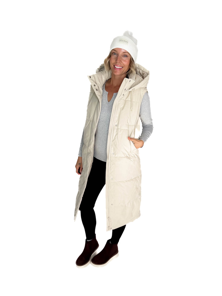 VERO MODA Cedar 2-in-1 Puffer Coat/Vest- OATMEAL