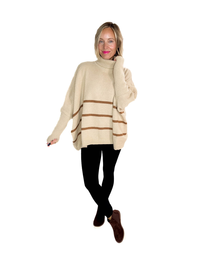 Effie Knit Sweter- LIGHT TAUPE