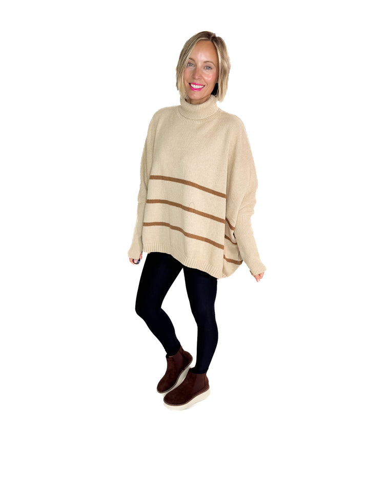 Effie Knit Sweter- LIGHT TAUPE