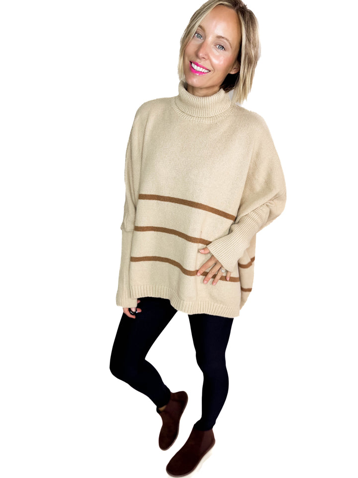Effie Knit Sweter- LIGHT TAUPE