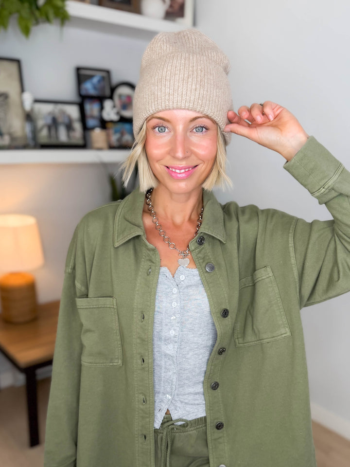 Only Ingrid Ribbed Beanie- NOMAD