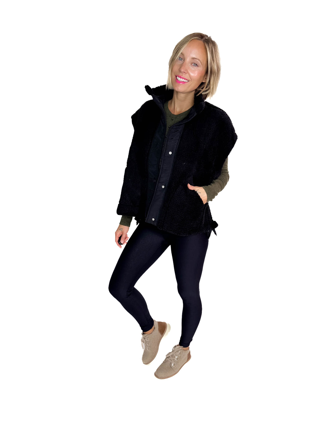 Toasty Sherpa Vest- BLACK