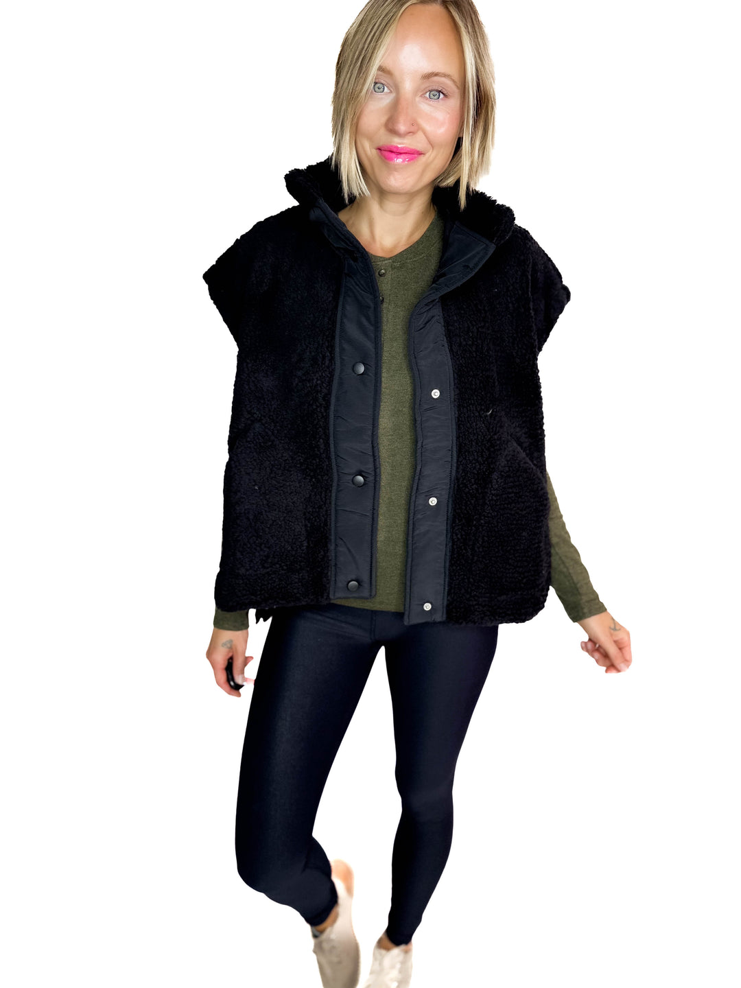 Toasty Sherpa Vest- BLACK