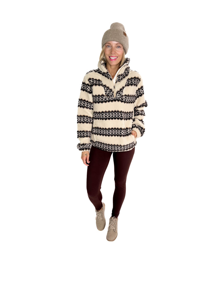 Ainsley Plush Sherpa Pullover- NORDIC BIRCH