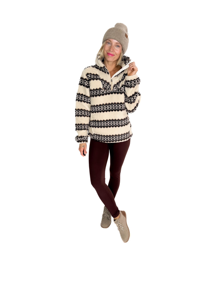 Ainsley Plush Sherpa Pullover- NORDIC BIRCH