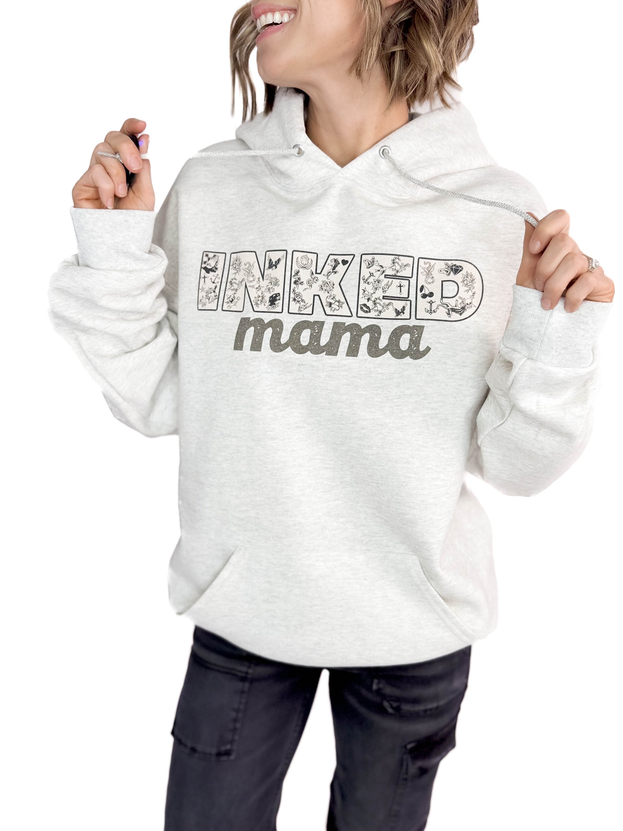 Inked Mama Hoodie- OATMEAL