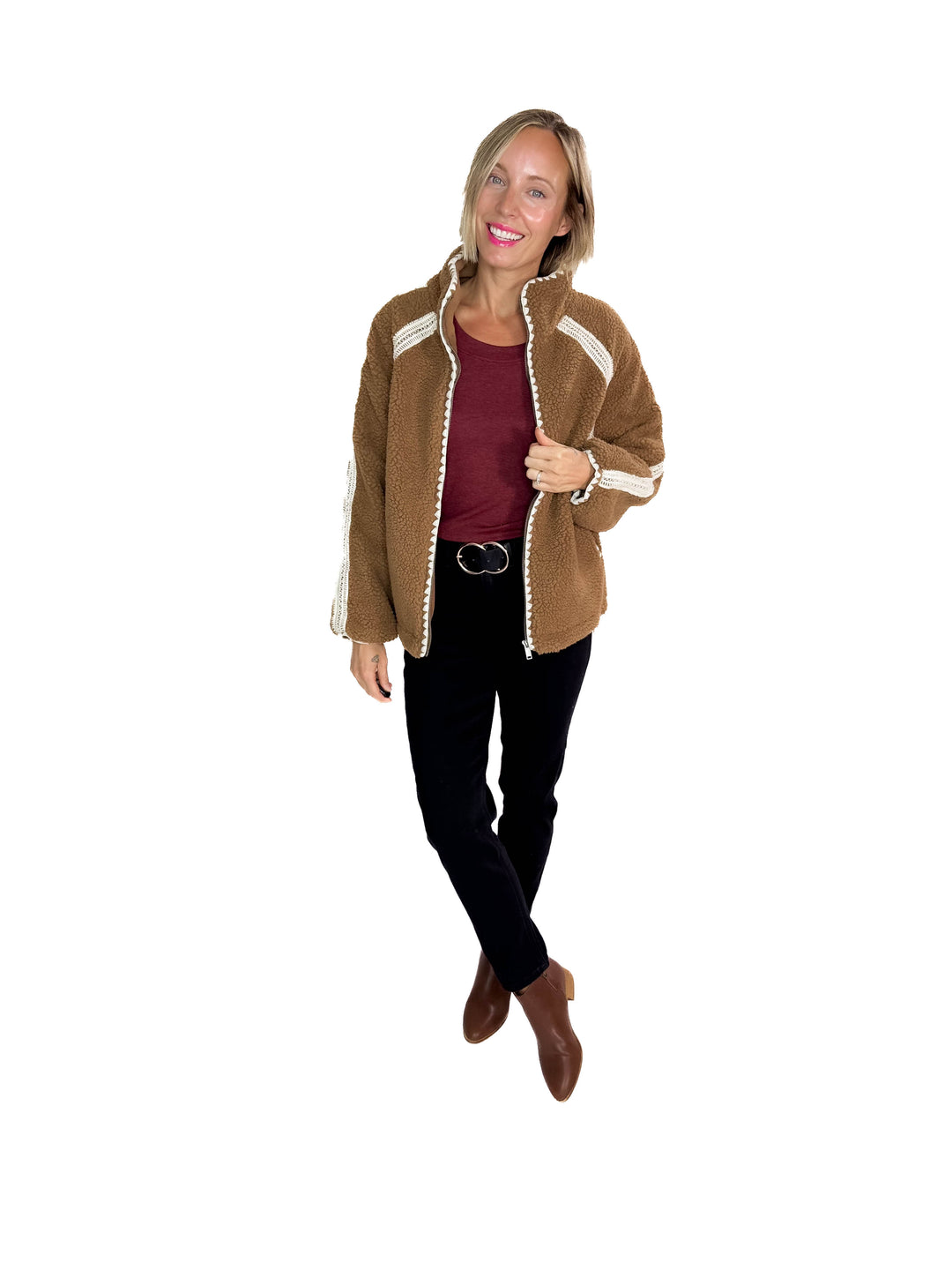 RD STYLE Nikita Sherpa Front Zip