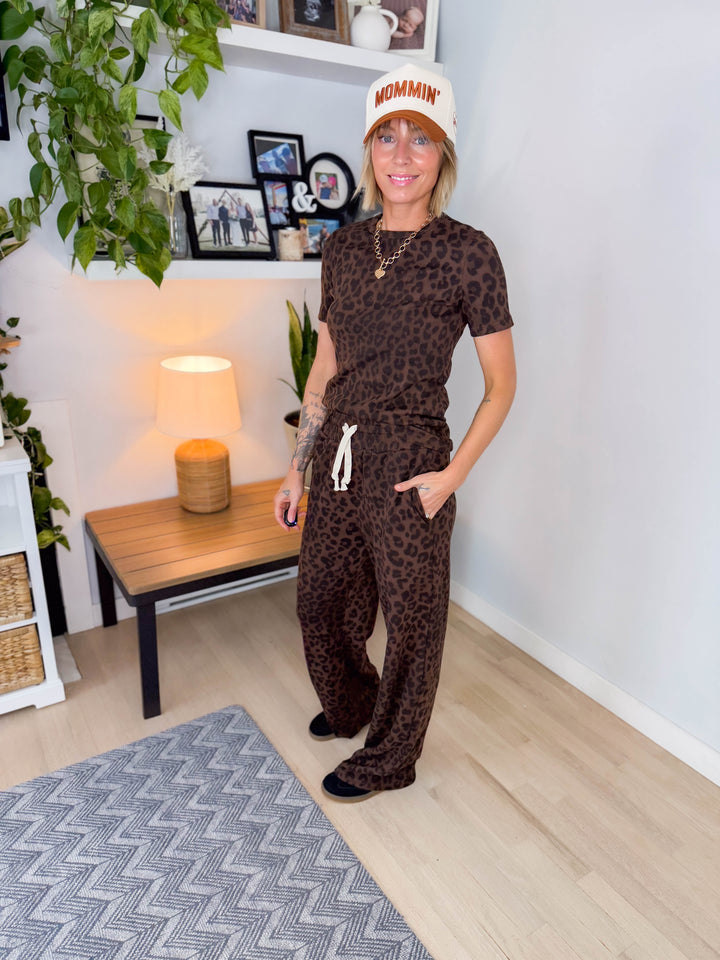 AMPERSAND AVE Thermal Tee + Pant Set- ROAM WILD-FINAL SALE *XS*