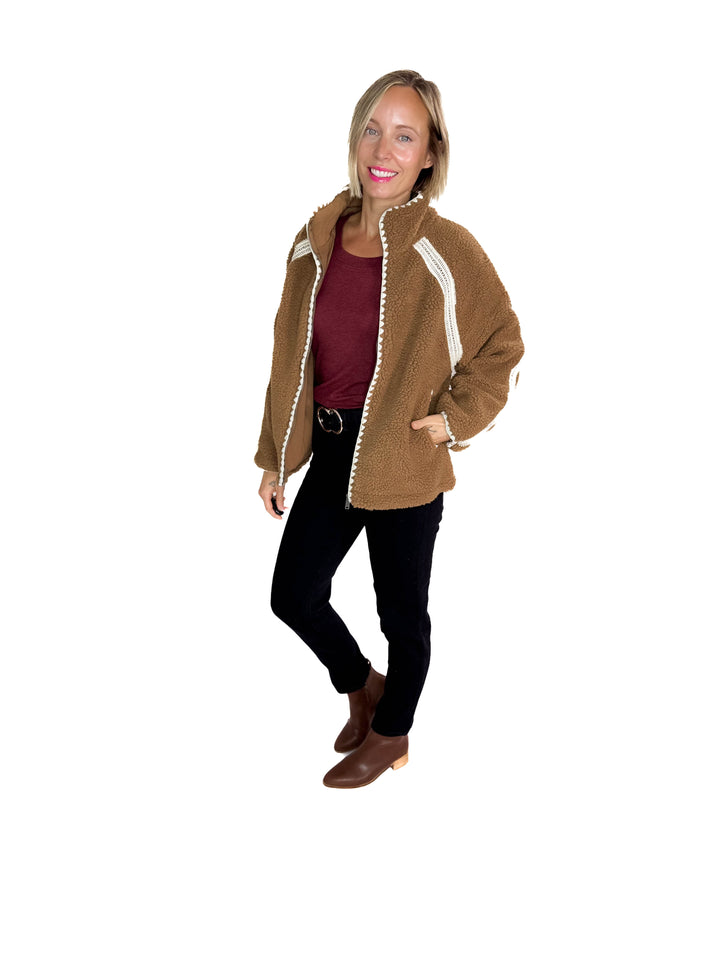 RD STYLE Nikita Sherpa Front Zip