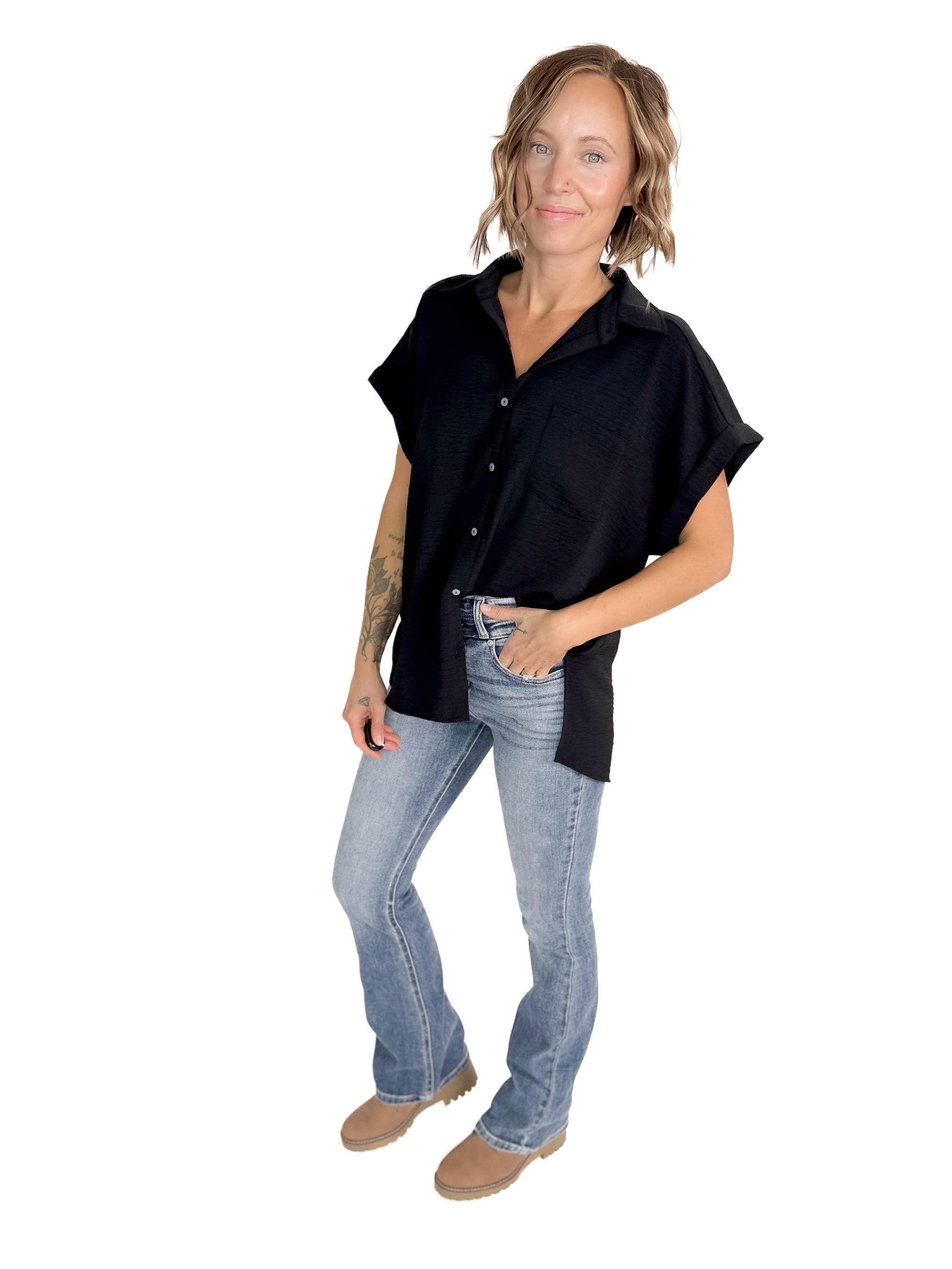 Taya Short Sleeve- BLACK